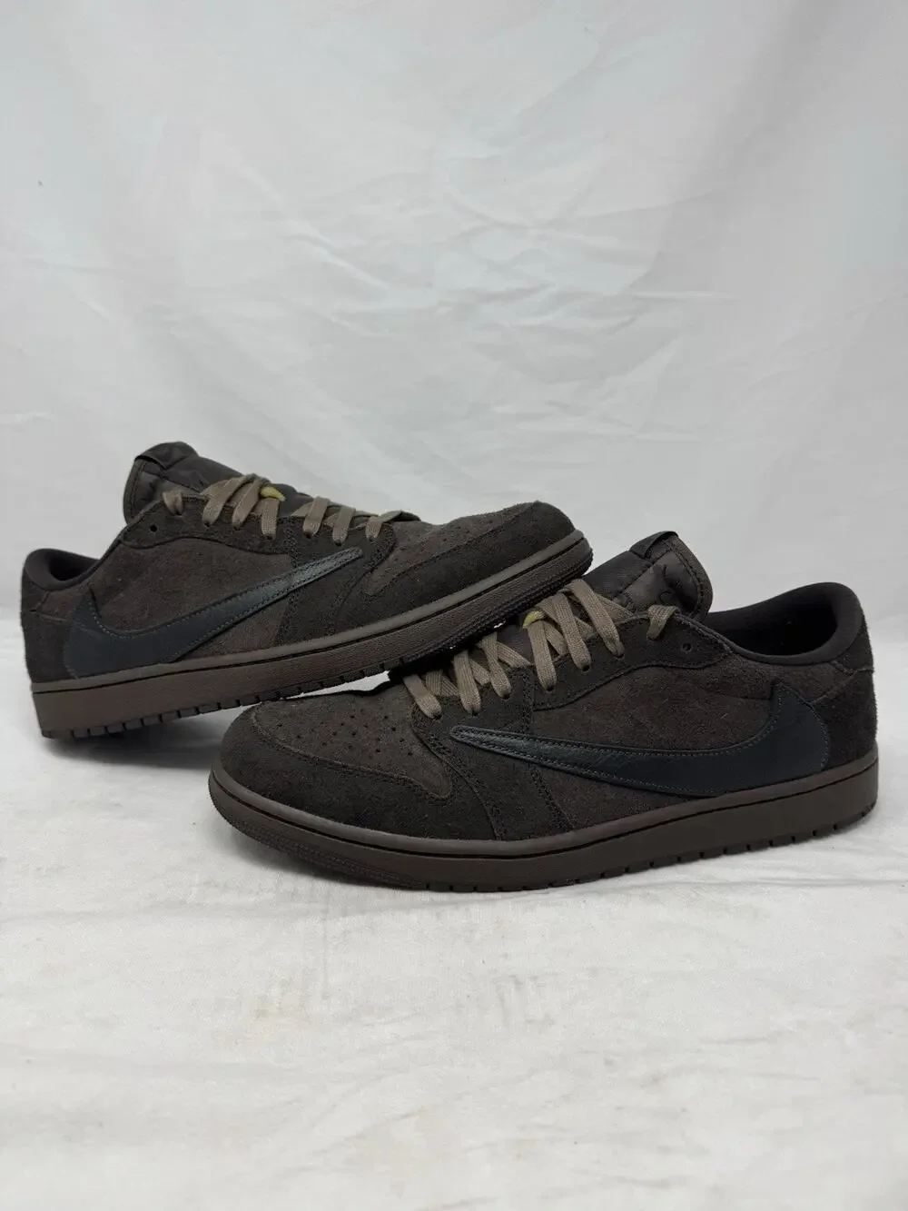 RARE PROMO SAMPLE Travis Scott X Jordan 1 Low Velvet Brown Size 13